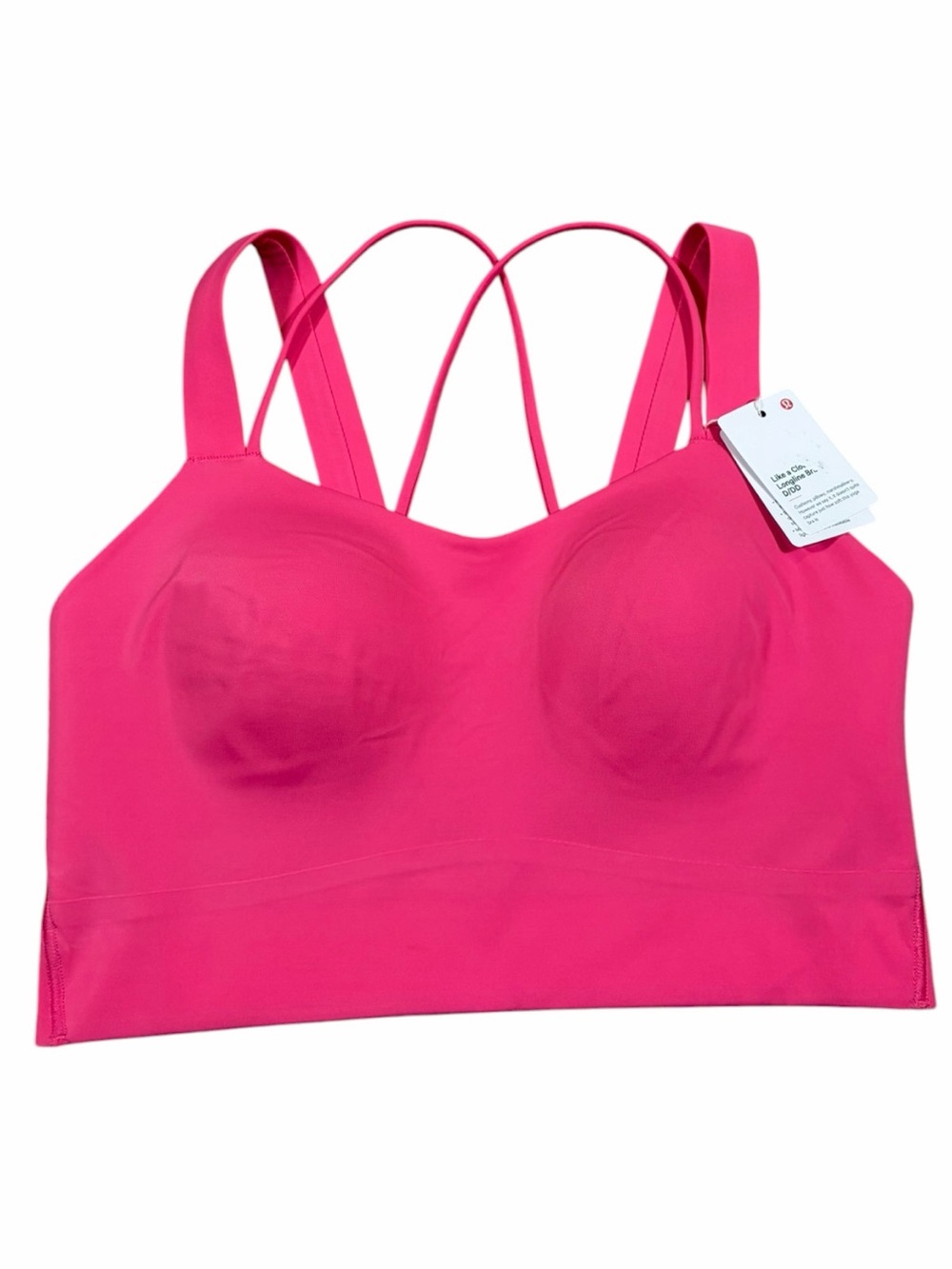 NWT Lululemon Like a Cloud Longline Bra *D/DD Cup (Flamingo Fun Tone) Size 6
